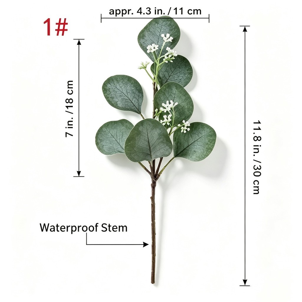 1/3Pcs Artificial Eucalyptus B - Florist Supply Bulk 评论和价格