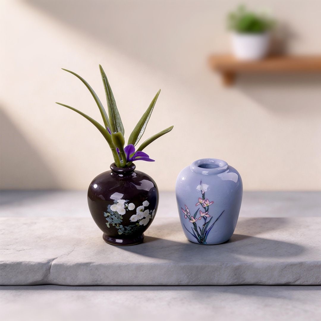 8pcs Simulation Porcelain Resi - Florist Supply Vases 评论和价格