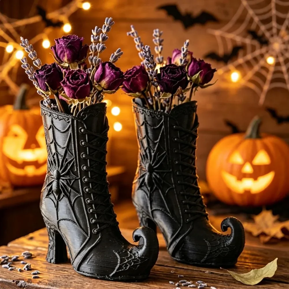 3/1PC Mini Gothic Witch Boot P - Florist Supply Vases 评论和价格