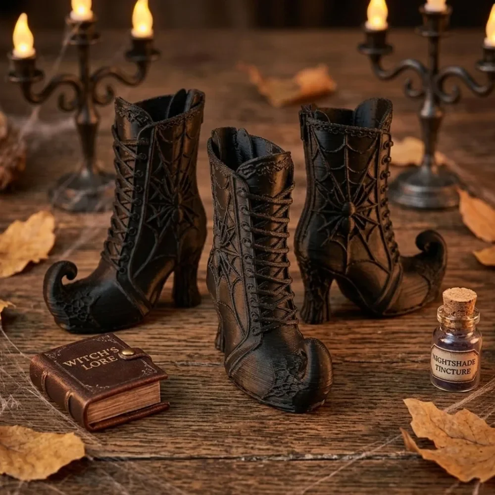 3/1PC Mini Gothic Witch Boot P - Florist Supply Vases 评论和价格
