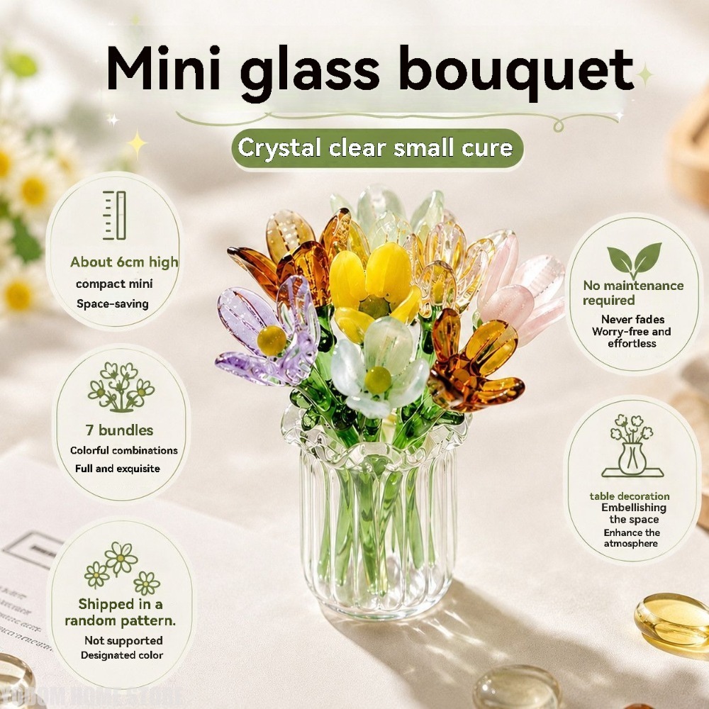 Handmade Colored Glass Flower  - Florist Supply Vases 评论和价格